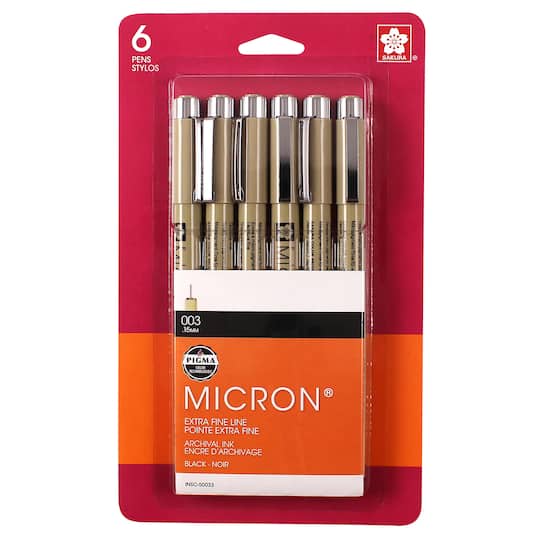 Pigma® Micron® Black Fine Line Ink Pens